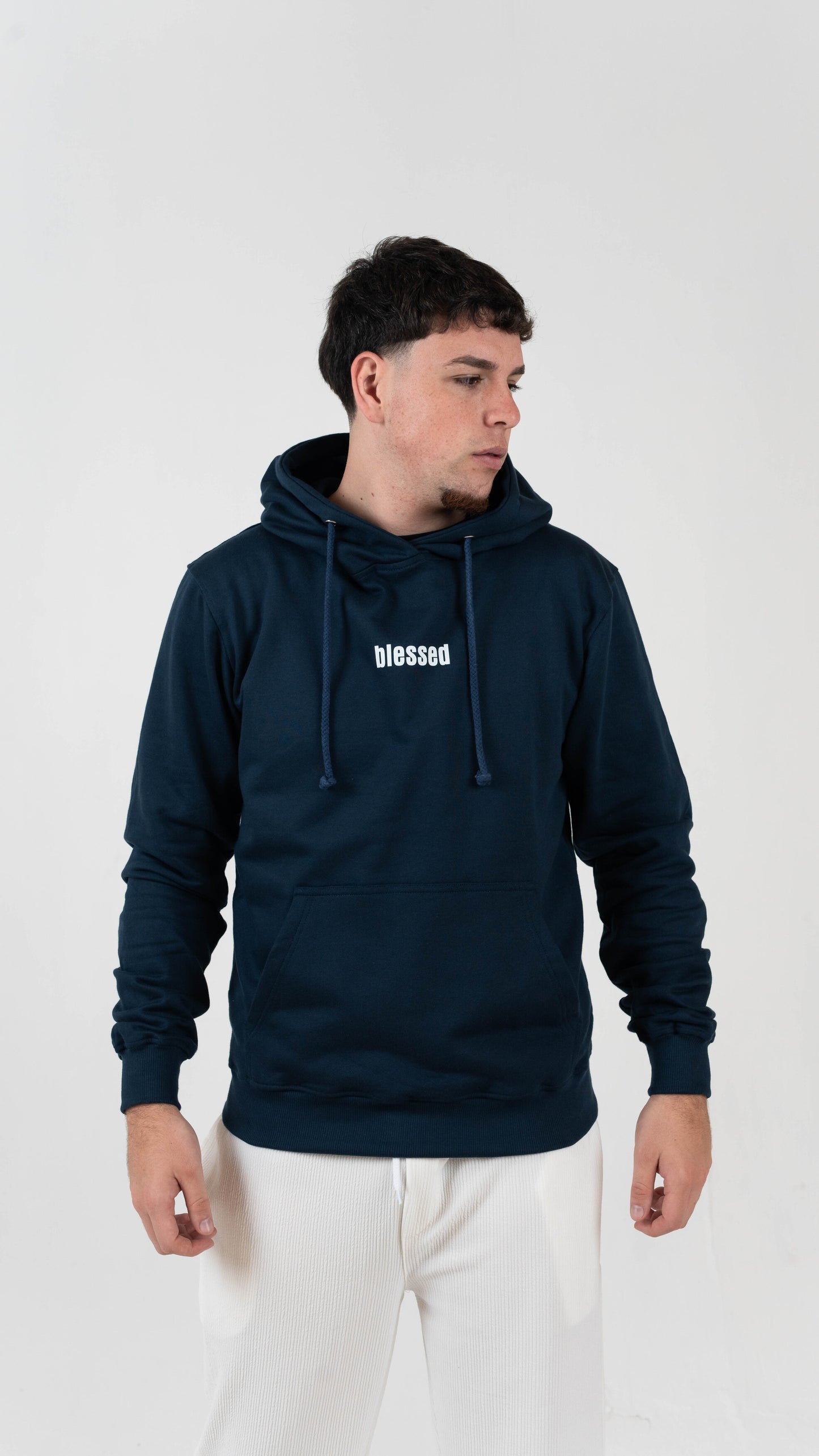 Blessed Essential Car Hoodie  – Navy Blue