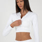 Blessed Yoga Jacket Zip Up - White